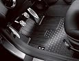 MINI Cooper Black Rubber All Season All Weather Floor Mats - fit Cooper, Clubman and Convertible models - years 2007 2008 and 2009 - set of 2 front mats