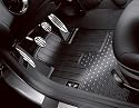 MINI Cooper Black Rubber All Season All Weather Floor Mats - fit Cooper, Clubman and Convertible models - years 2007 2008 2009 and 2010 - set of 2 front mats