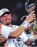 Trent Dilfer Autographed Baltimore Ravens 8x10 Super Bowl Trophy Photo