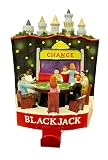 6.25 Casino Gambling Blackjack Table Christmas Stocking Holder