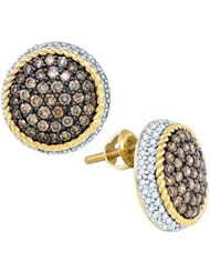 1.30CTW COGNAC DIAMOND FASHION EARRING