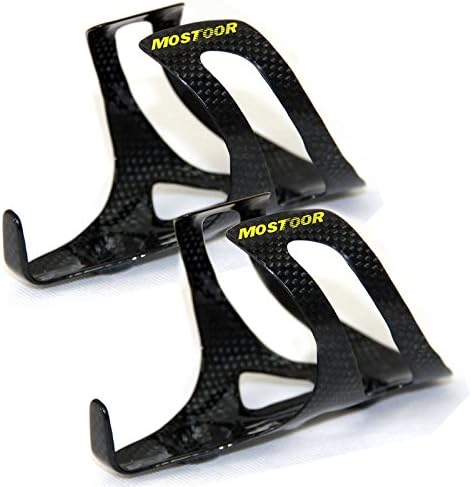mostoor 1 Pair of Full Carbon Fiber Water Bottle Cage for Road Bike or MTB Mountain Bicycle