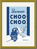 Gold Framed/Matted Print 17x23, Pearson's Choo Choo