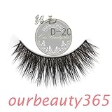 Handmade D-20 luxurious 100% Real Mink Natural Long Cross False eyelashes fake eye lashes makeup