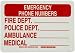 Brady 80279 7" Height, 10" Width, B-347 Plastic, Red On Green Color Glow-In-The-Dark Exit And Directional Sign, Legend "Emergency Phone Numbers Fire Dept Police Dept Ambulance Medical" Brady 80279 7" Height, 10" Width, B-347 Plastic, Red On Green Color Glow-In-The-Dark Exit And Directional Sign, Legend "Emergency Phone Numbers Fire Dept Police Dept Ambulance Medical"