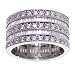 SAVE 70% Diamond Cut Signity Stone Cubic Zirconia in Sterling Silver Classic Eternity Ring by Designer Michael Valitutti - OVERSTOCK Clearance Sale!