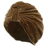 Valvet Turban Hat-Camel W12S20E