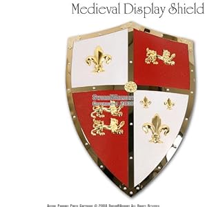 Medieval Royal Crusader Lion Shield Armor w/ handle