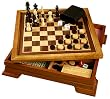 7 in 1 game set including Chess, Checkers, Backgammon, Dominoes, Cribbage and more