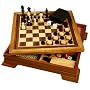7 in 1 Wood game set including Chess, Checkers, Backgammon, Dominoes, Cribbage and more