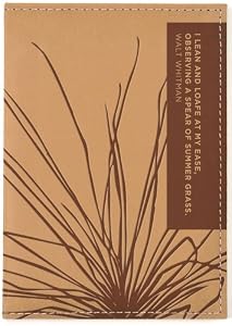 Eco-Friendly Diary Journal Nature Quote on Recycled Leather, Lined, 5 "x 7"