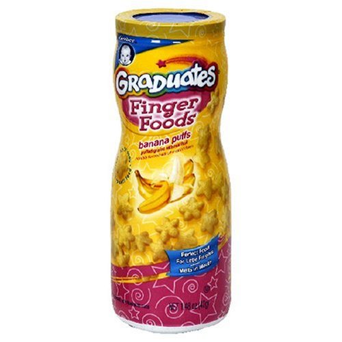 Gerber Graduates Banana Fruit Puffs, 1.48-Ounce Canisters (Pack of 6)