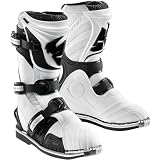 Thor MX Quadrant Youth Dirt Bike Motorcycle Boots - Color: White, Size: 6