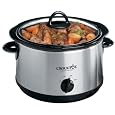Crock-Pot SCR500SS 5-Quart Round Manual Slow Cooker, Stainless Steel