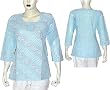 Cotton Kurti Clothing of India Casual Summer Dresses Chikan Embroidery Size L (ctop399)