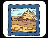 Mouse Pad with camel, travel, Egypt, pyramids, desert, ruins
