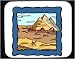 Mouse Pad with camel, travel, Egypt, pyramids, desert, ruins