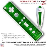 Nintendo Wii Remote Controller Skins - Brushed Aluminum Green WraptorSkinz TM Kit by TuneTattooz TM