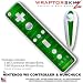Nintendo Wii Remote Controller Skins - Brushed Aluminum Green WraptorSkinz TM Kit by TuneTattooz TM