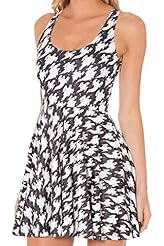 Lace Stretchy Polyester/Spandex Spring General Print Skater Dress/Club Dress/Party Dress 