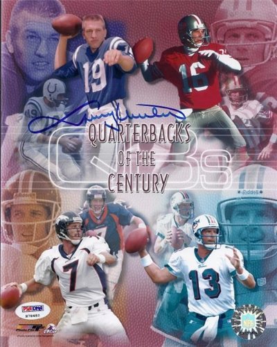Johnny Unitas Autographed/Hand Signed Baltimore Colts 8x10 Photo (with Dan Marino, Joe Montana, and