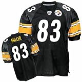 Pittsburgh Steelers 83 Heath Miller Black NFL Jerseys Authentic Football Jersey Size 48-56