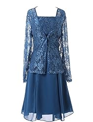 Lace-Up Backless Sleeveless Chiffon/Satin Cocktail Short Mother-of-the-Bride Dress/Mini Dress 