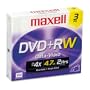 MAXELL 634015/634043 4.7 GB DVD+RWs, 3 Pack