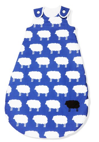 Pinolino 76522-1S110 - Kugelschlafsack Sommer 110 cm, 'Happy Sheep' blau