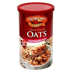 Country Choice Organic Oven Toasted Old Fashioned Oats, 18-Ounce Canisters (Pack of 6)