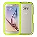 Galaxy S6 Waterproof Case, iThroughTM Waterproof Case, Dust Proof, Snow Proof, Shock Proof Case with Silicone Membrane Touched Screen Protector, Protective Carrying Cover Case for Galaxy S6 (Green)