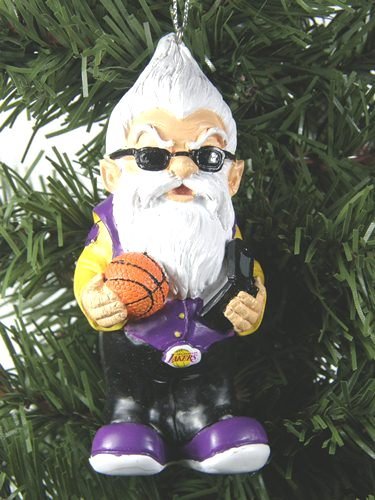 Los Angeles Lakers Thematic Gnome Christmas Ornament