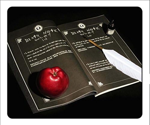 22x17cm/9x7x0.12inches Mouse Pad Soft Washable Working Gaming Black Rubber Medium Size Year-End Deals Christmas Wish List New Year Markdowns-Death Note Book