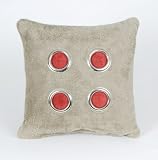 Graphite Gray w/ Grommets Pillow by Glenna Jean