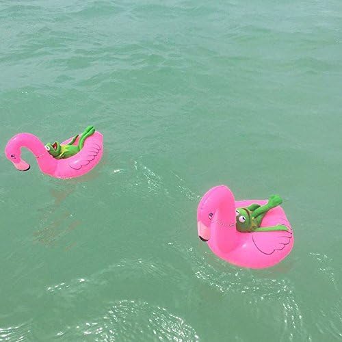 6pcs Fashion Inflatable Flamingo Toys For Kids Swimming Floatation Devices Drinks Coasters