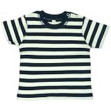 (ベイビーバグズ) Babybugz 赤ちゃん・ベビー用 ストライピー しましま ボーダー柄 半袖Tシャツ トップス カットソー (6-12ヶ月) (ネイビー/ウォッシュドホワイト)