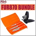 Furi Rachael Ray (FUR870) Gusto Grip Kitchen Trio Set w/ (FUR626) Knife Sharpener