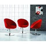 Barrel Adjustable Leisure Chair in Red