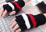 Black with Stripes USB Heating Warmer Hand Gloves
