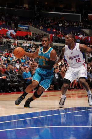 New Orleans Hornets v Los Angeles Clippers: Chris Paul and Eric Bledsoe Photographic Poster Print by Noah Graham, 16x24