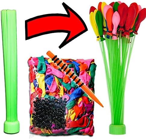 AugenblickTM Water Balloons, 100 Balloons Per Minute Water Balloons Refill Kit: Bunch Water Balloon refill 100--- Biodegradable Magic Water Balloons and Special Rubber Your used Straws In a Jiffy