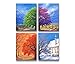 Youkuart-kx9006,canvas Prints, 4panel Wall Art Boat Spring, Summer, Autumn,winter,oil Paintings Printed Pictures Stretched for Home Decoration