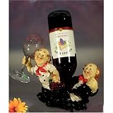 Bottle wine & Glass Holder Tuscany Grape Decor K2807