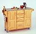 Large Create-a-Cart Granite Top on Natural Cabinet