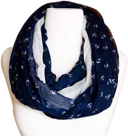 All Season's Infinity Loop Anchor Print Scarf