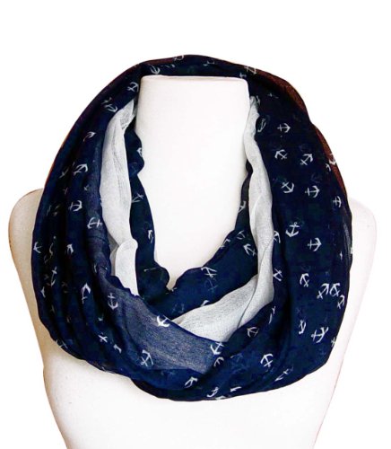 All Season's Infinity Loop Anchor Print Scarf
