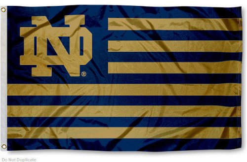 Notre Dame Irish Alumni Nation Stripes Flag