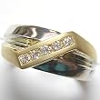 14K Two-Tone Gold Diamond Man's Ring