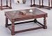 Coffee Table with Slate Top in Distressed Brown Finish