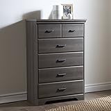 South Shore Versa 5-Drawer Chest, Gray Maple